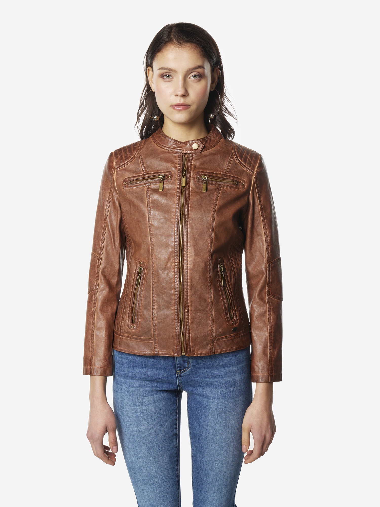 KOROSHI Geacă de primăvară-toamnă  maro