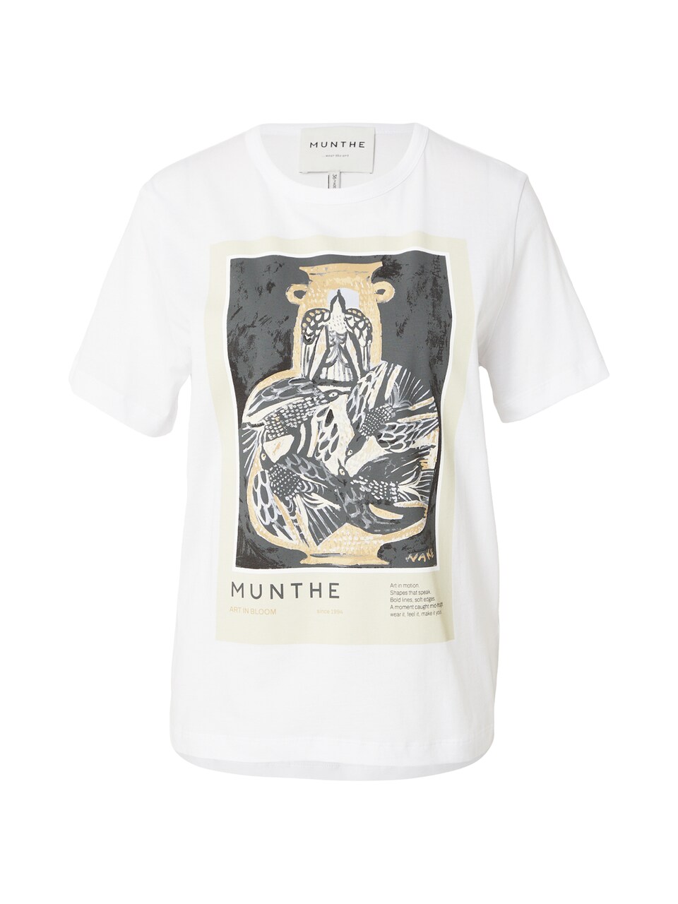 T-shirt 'NYNNE' pastellgul / ljusgul / antracit