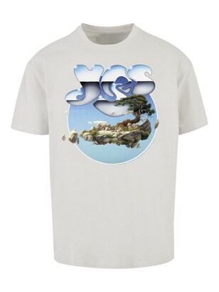 F4NT4STIC Shirt ‘YES Chrome Island’ Lichtblauw / Lichtgrijs / Groen