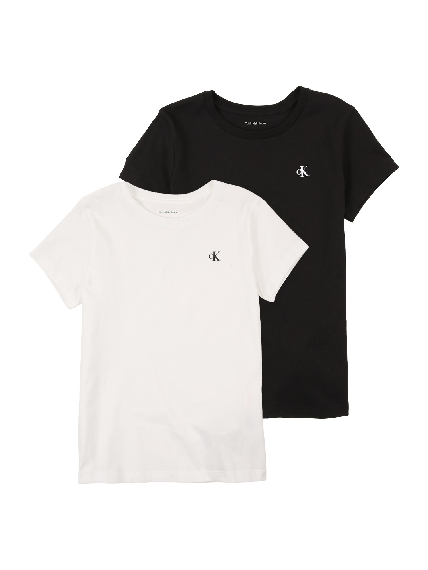 Calvin Klein Jeans Tricou  negru / alb