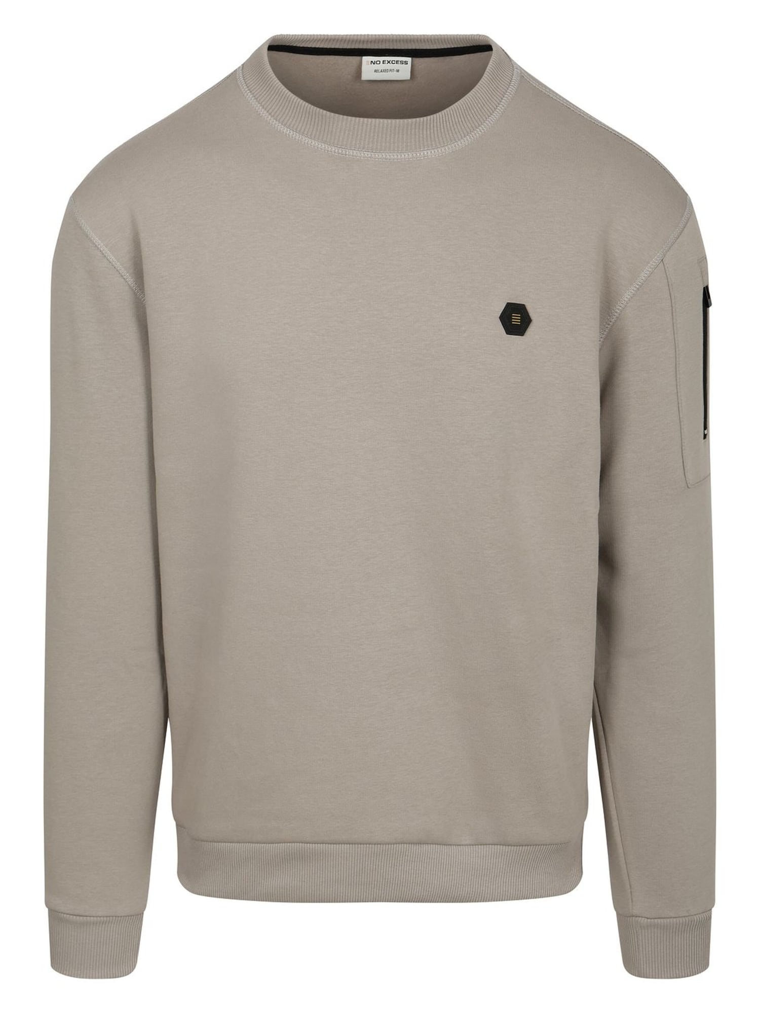 No Excess Sweater majica bež siva