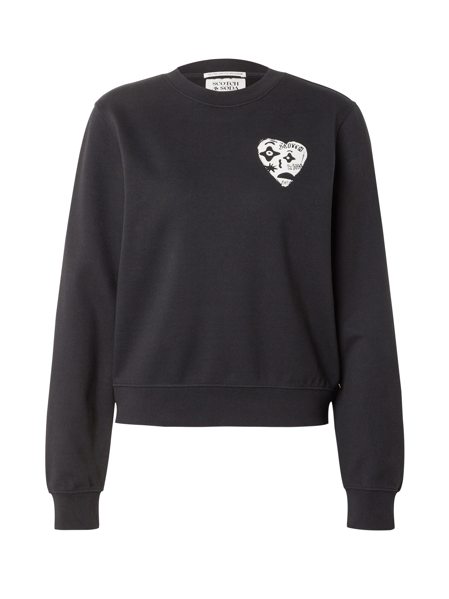 SCOTCH & SODA Bluză de molton  negru / alb