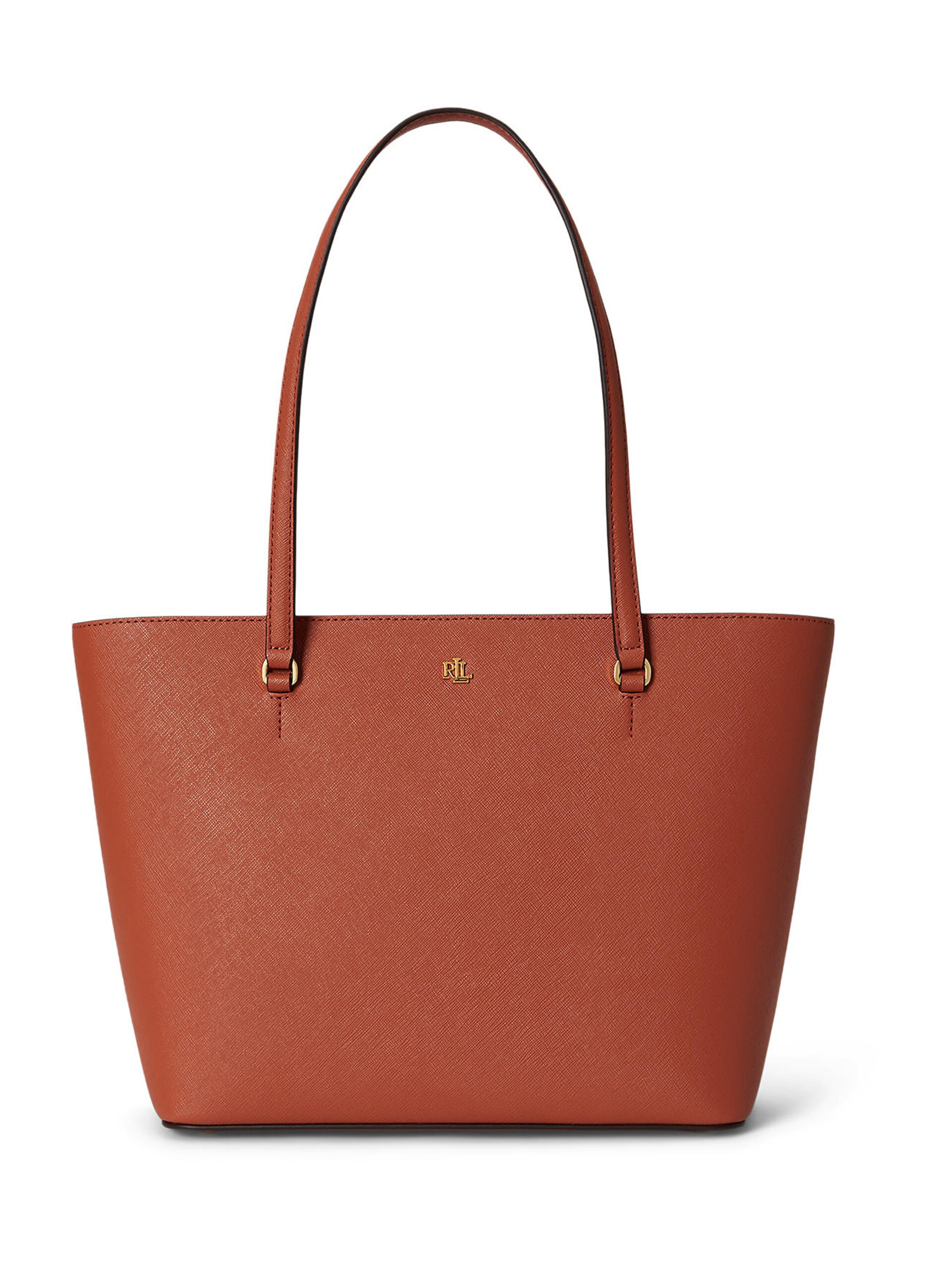 Lauren Ralph Lauren Karly medium brun cross body läderväska dam – bild 2