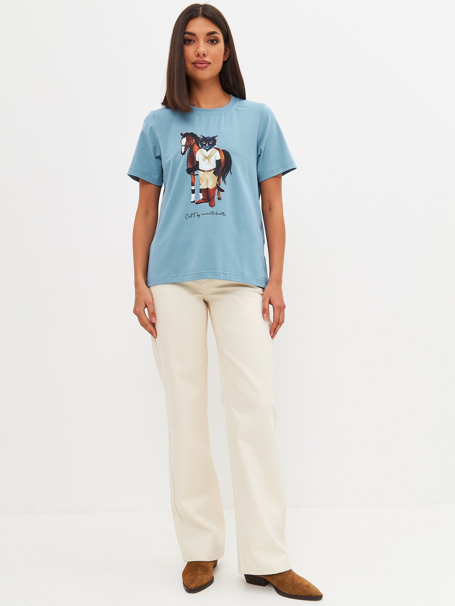 Thumbnail - CAT by Maniita Lacitta T-Shirt RIDER CAT, mit Katzenprint, atmungsaktiv