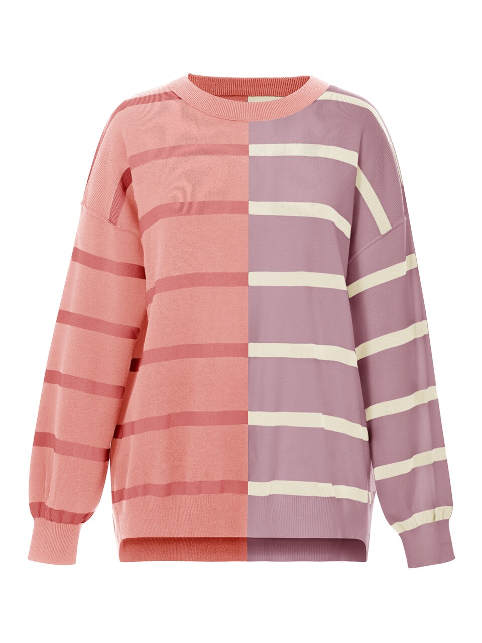 Sweatshirt beige / lila