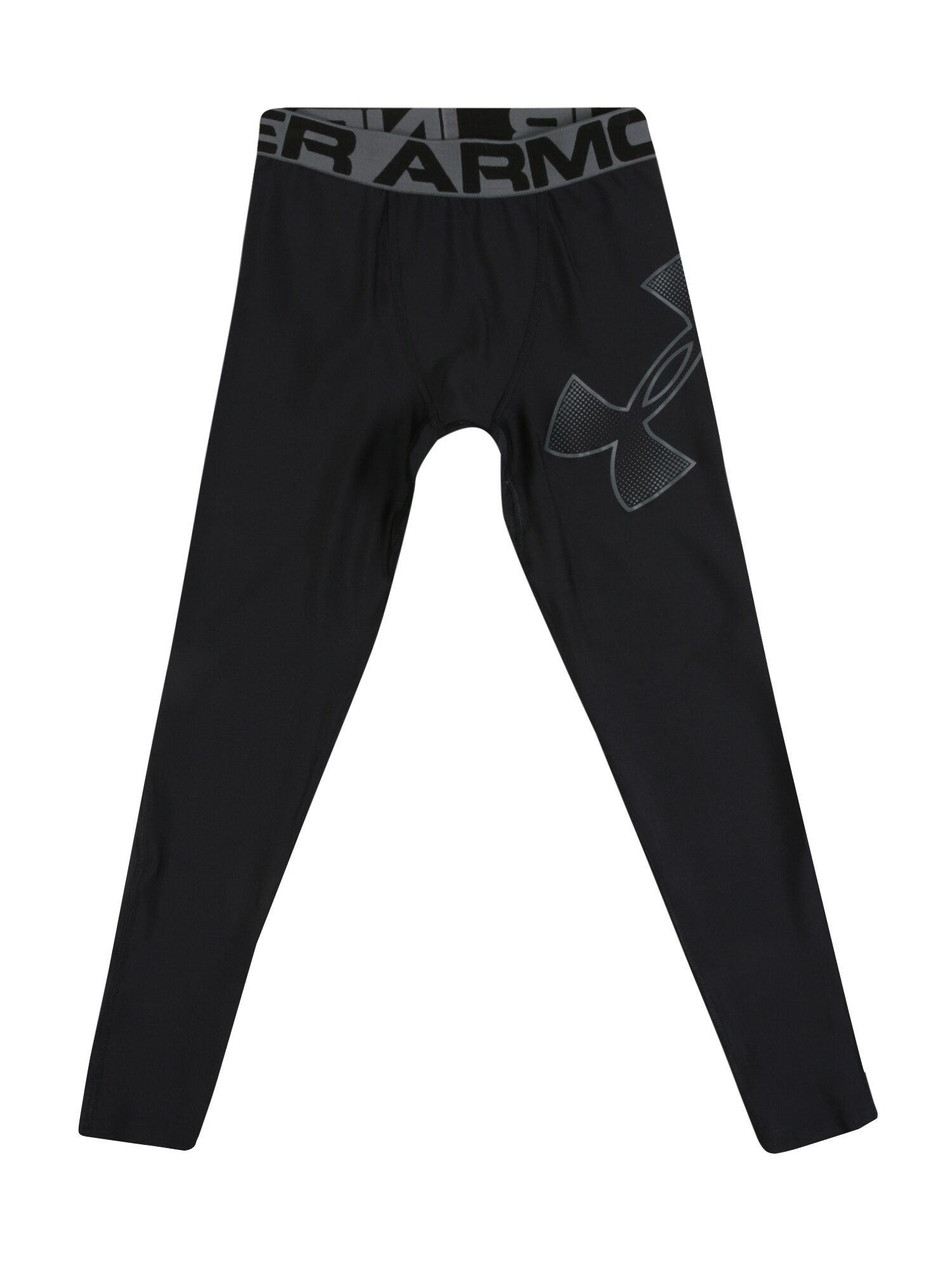 UNDER ARMOUR Sportinės kelnės 'UA HeatGear Armour Leggings'  juoda / pilka