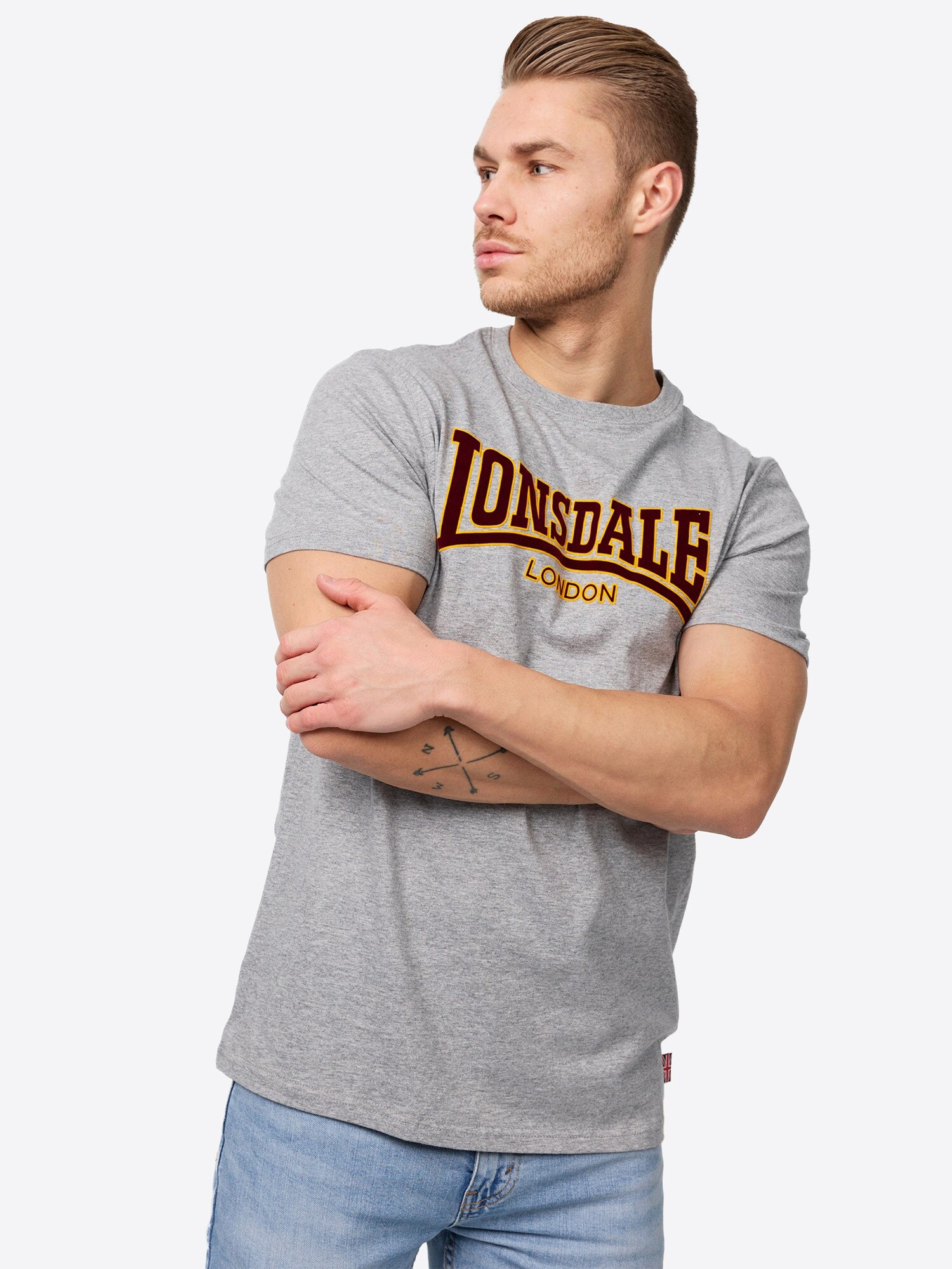 LONSDALE Póló 'CLASSIC'  szürke / vegyes színek termék 2. képe
