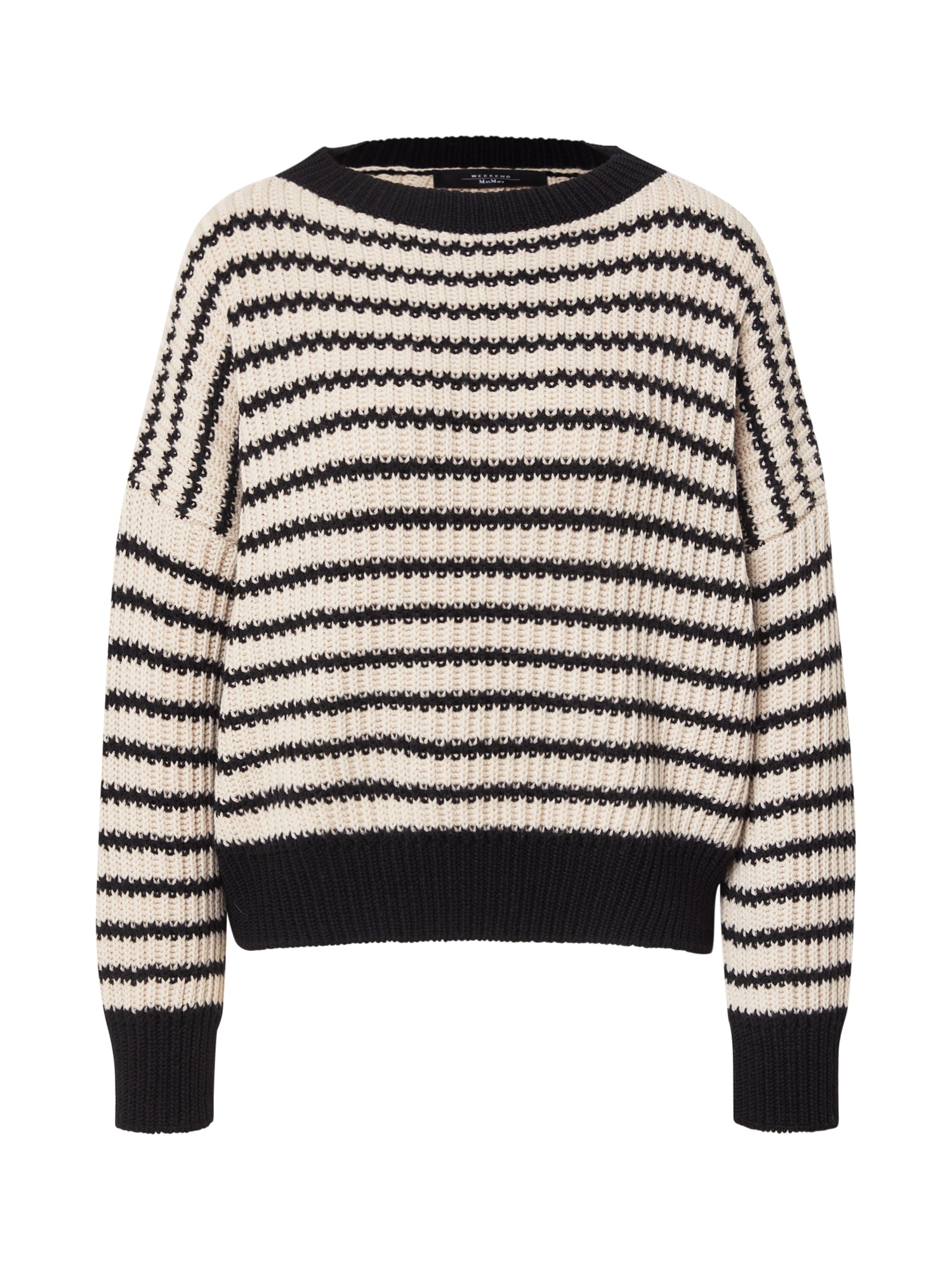 Weekend Max Mara Pulóver 'EZOR'  ekrü / fekete akciós termékkép 1