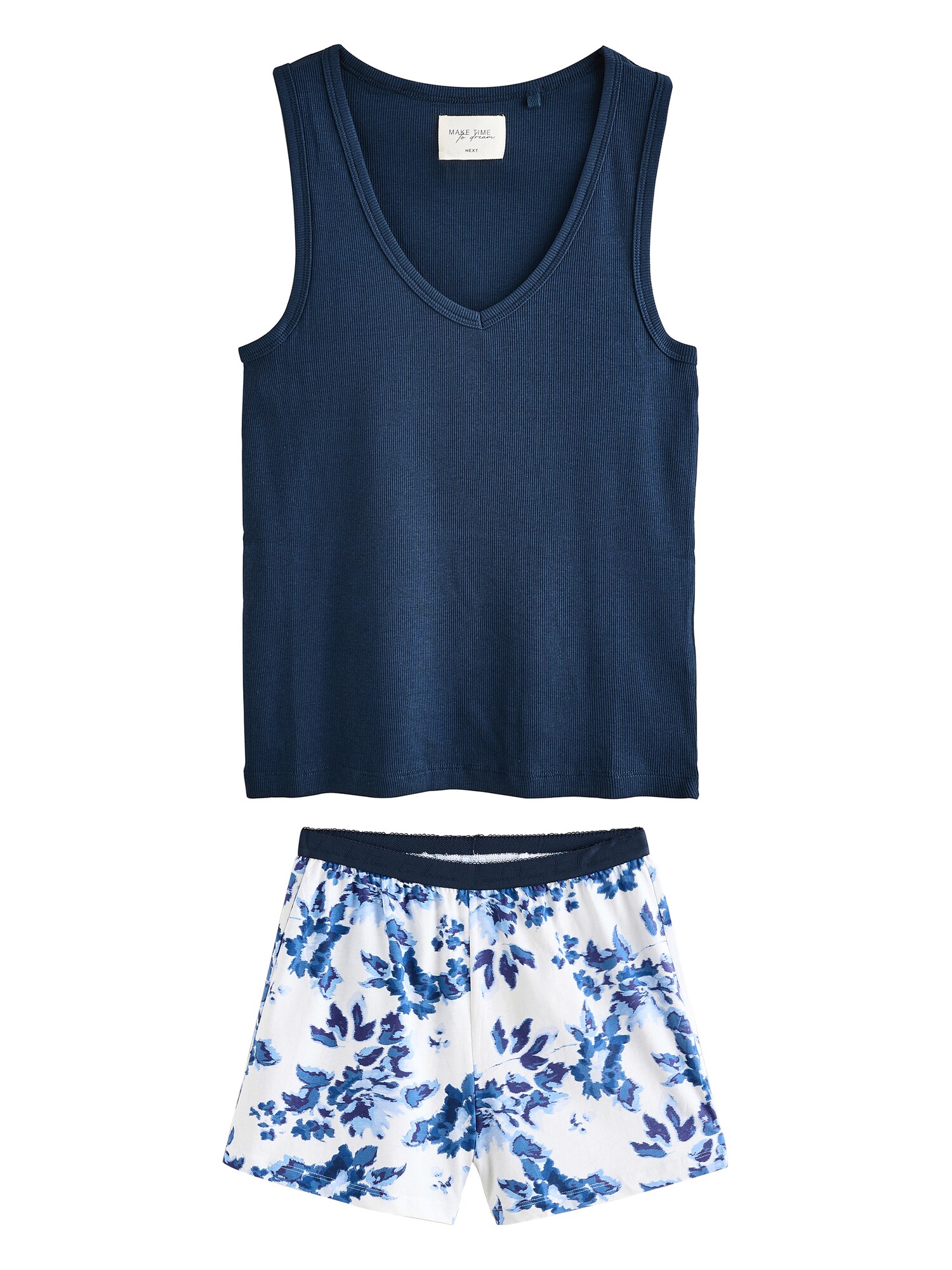 Next Pantaloni scurți  bleumarin / albastru pastel / alb