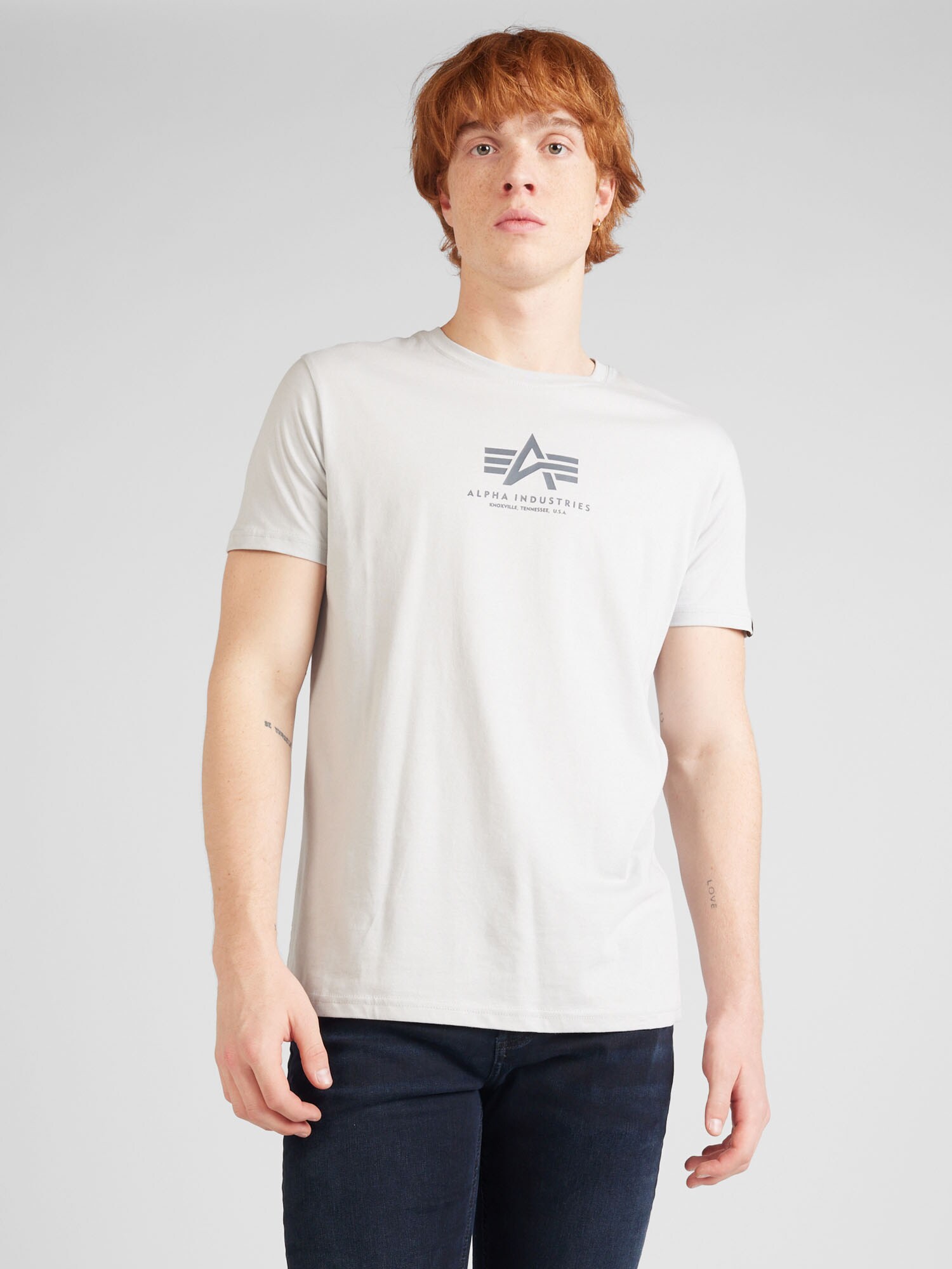 ALPHA INDUSTRIES Póló  világosszürke termék 2. képe