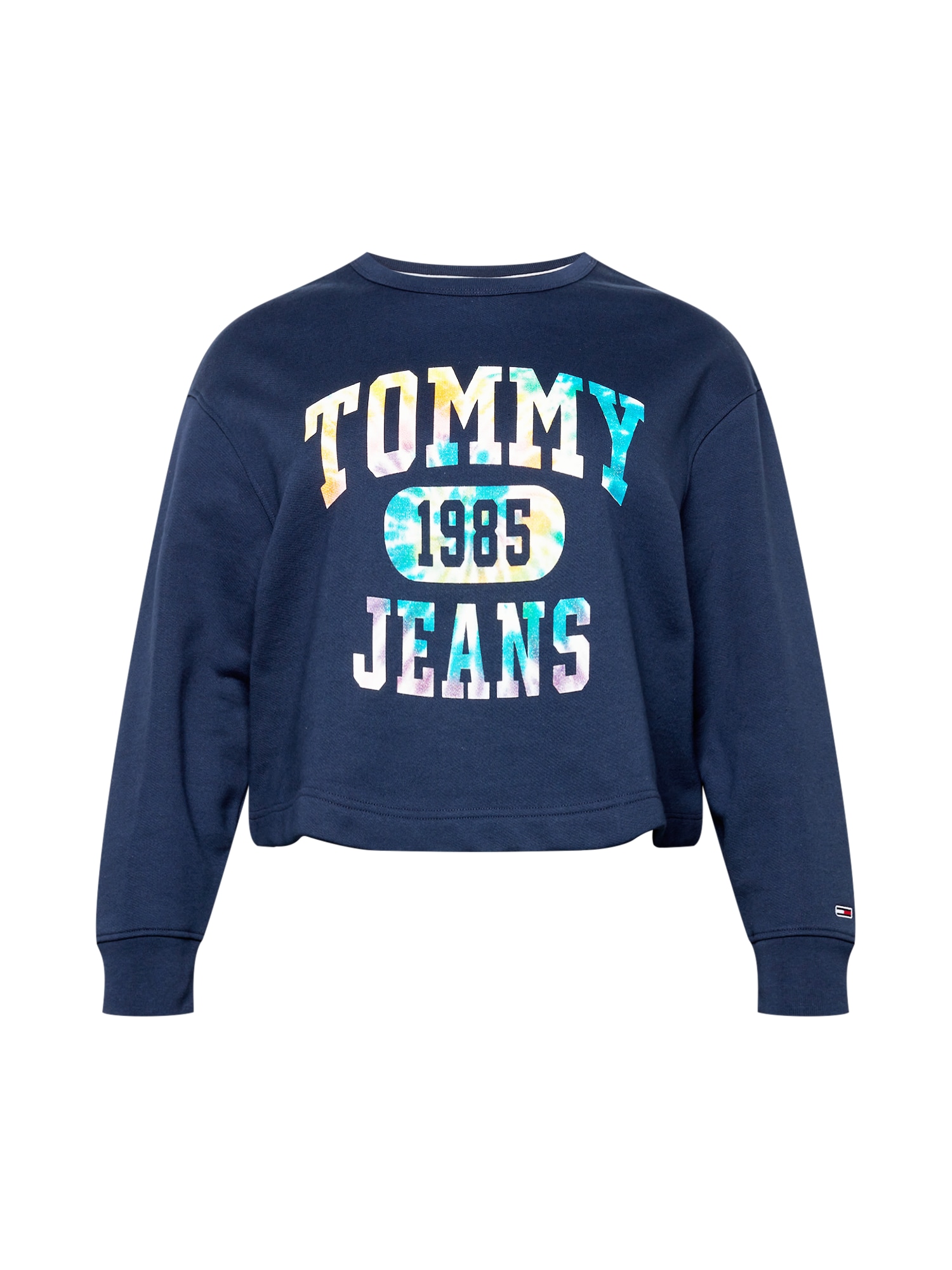 Tommy Jeans Curve Megztinis be užsegimo tamsiai mėlyna / vandens spalva / geltona / purpurinė / balta