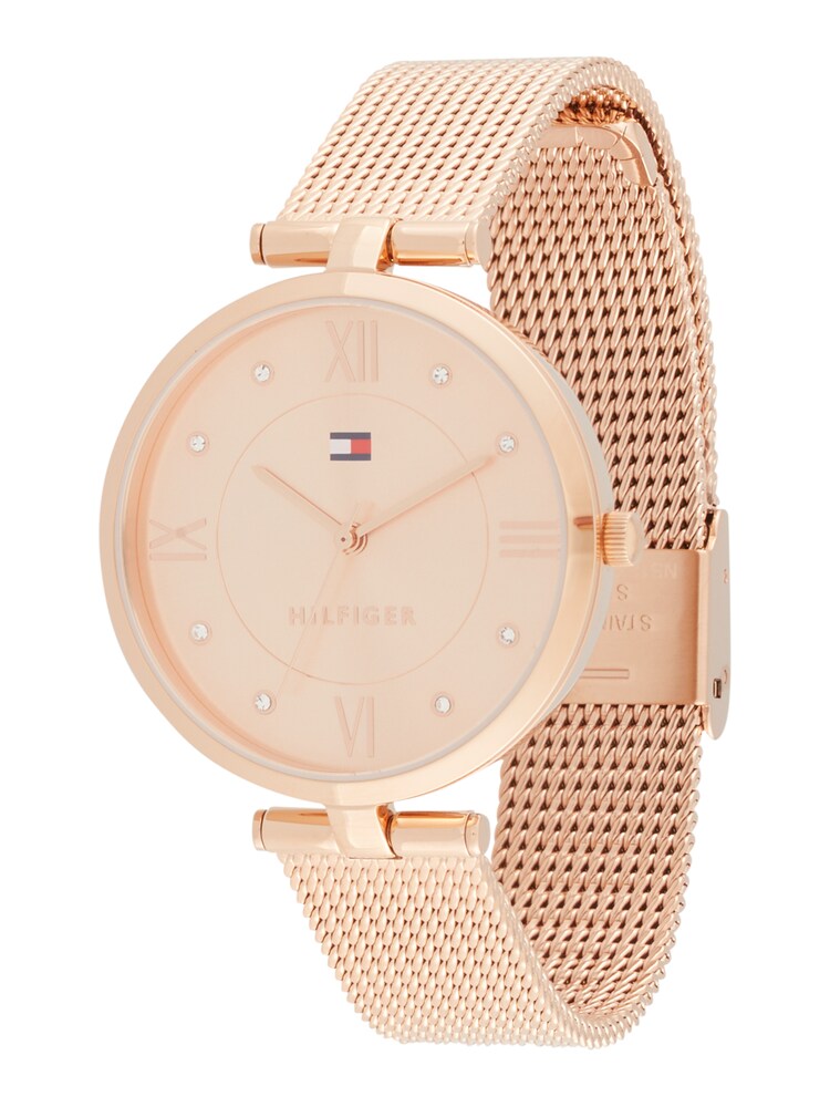TOMMY HILFIGER Uhr 'ELLA' Damen Größe One Size blau / rosegold / weiß