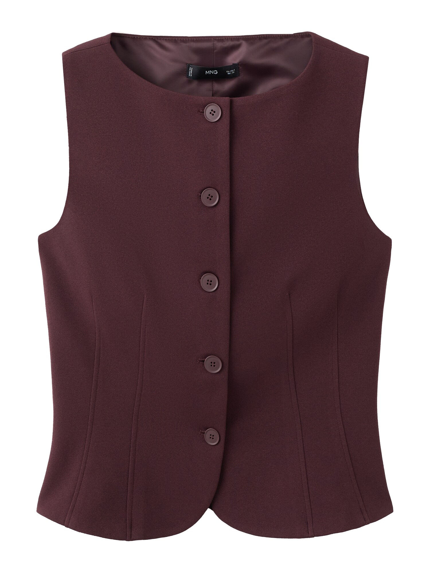 MANGO Vestă de costum AVAY  roșu bordeaux