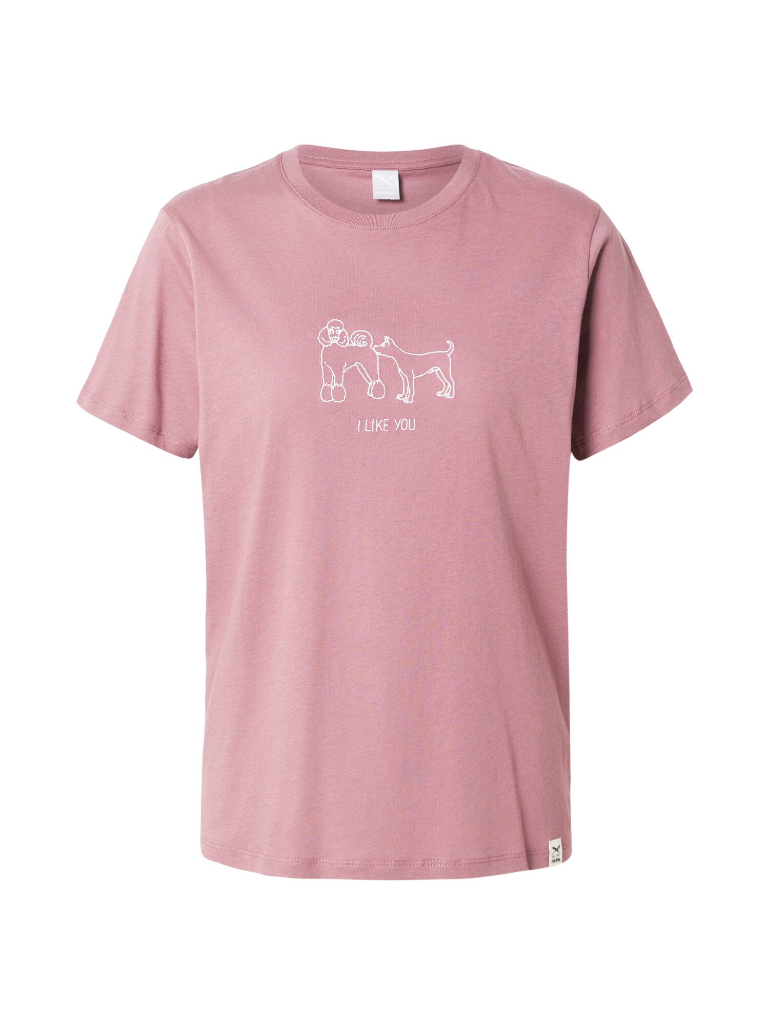 Iriedaily Camiseta 'I Like U'  malva / blanco