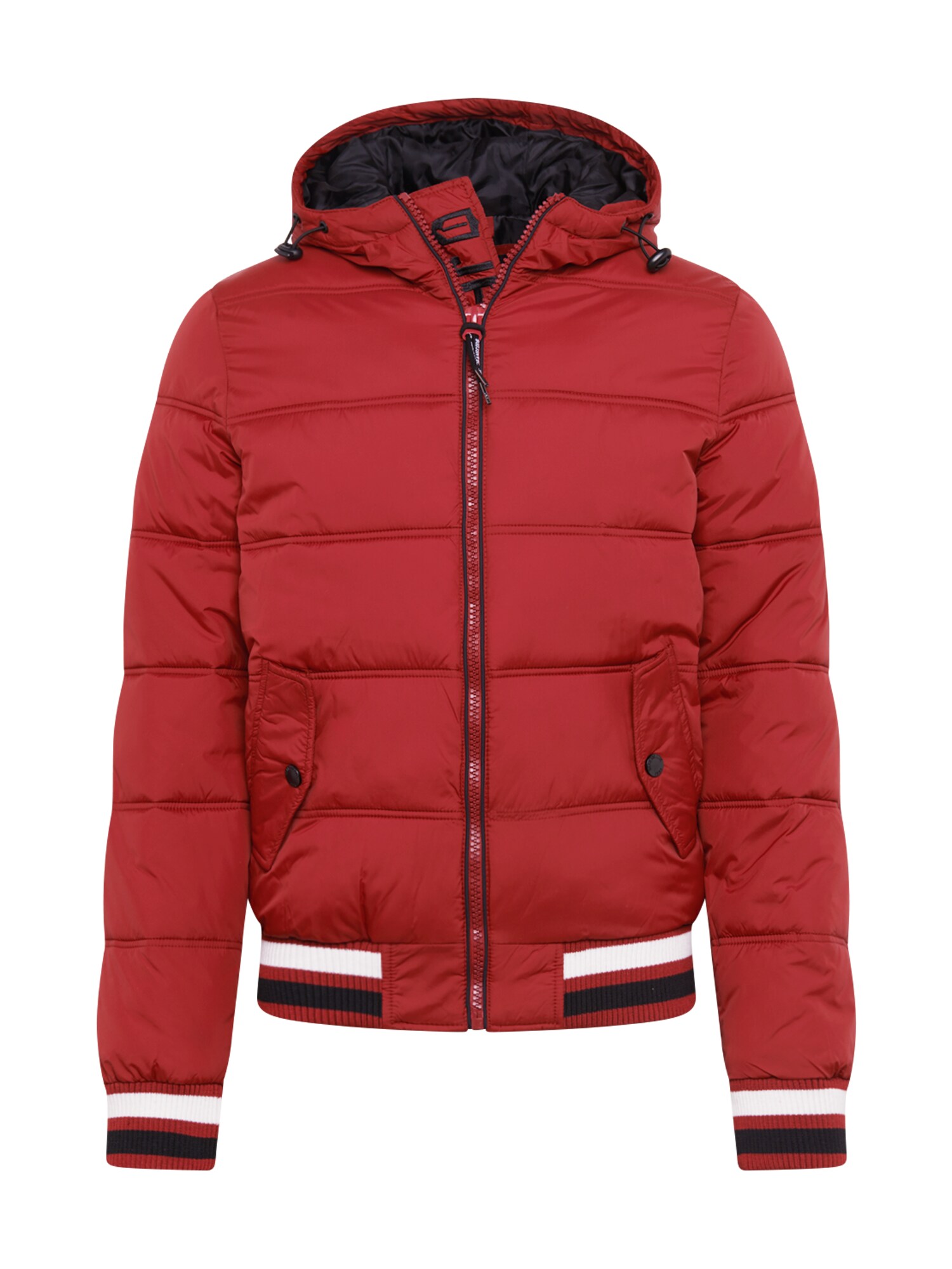 INDICODE JEANS Demisezoninė striukė 'Trejo'  raudona / balkšva / nakties mėlyna / juoda