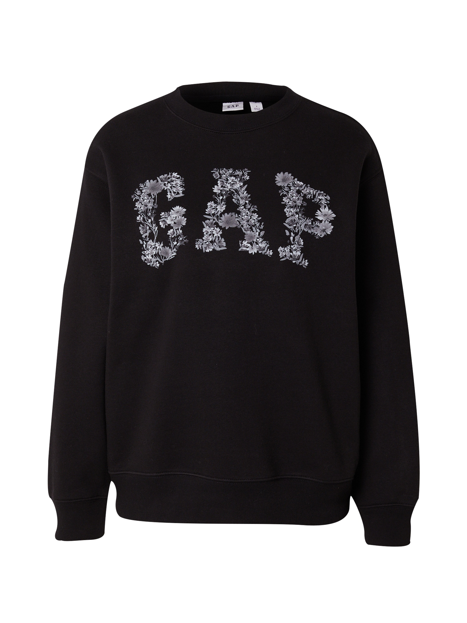 GAP Sweater majica 'HERITAGE'  siva / svijetlosiva / crna