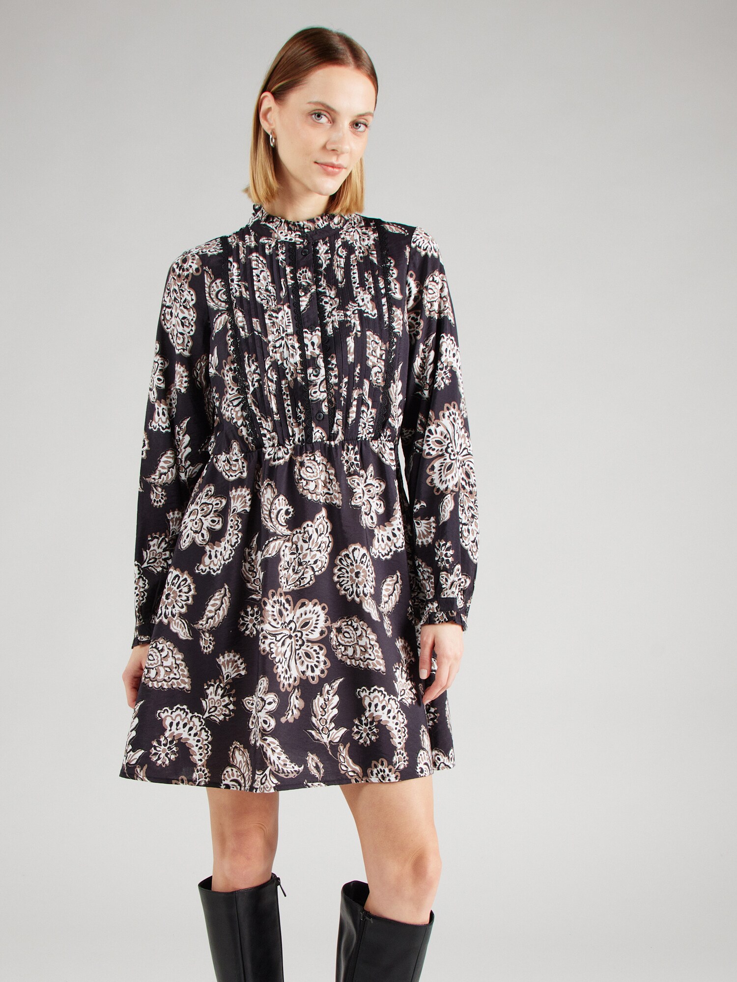 VERO MODA Ruha 'VMJOSIE JOAN'  brokát / antracit / fehér termék 2. képe