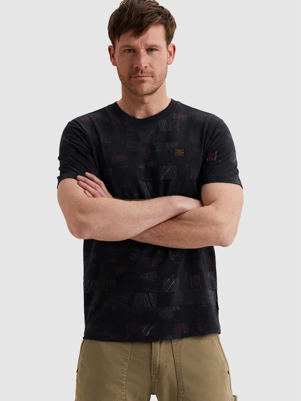 T-shirt 'T-shirt with allover print and slub effect'