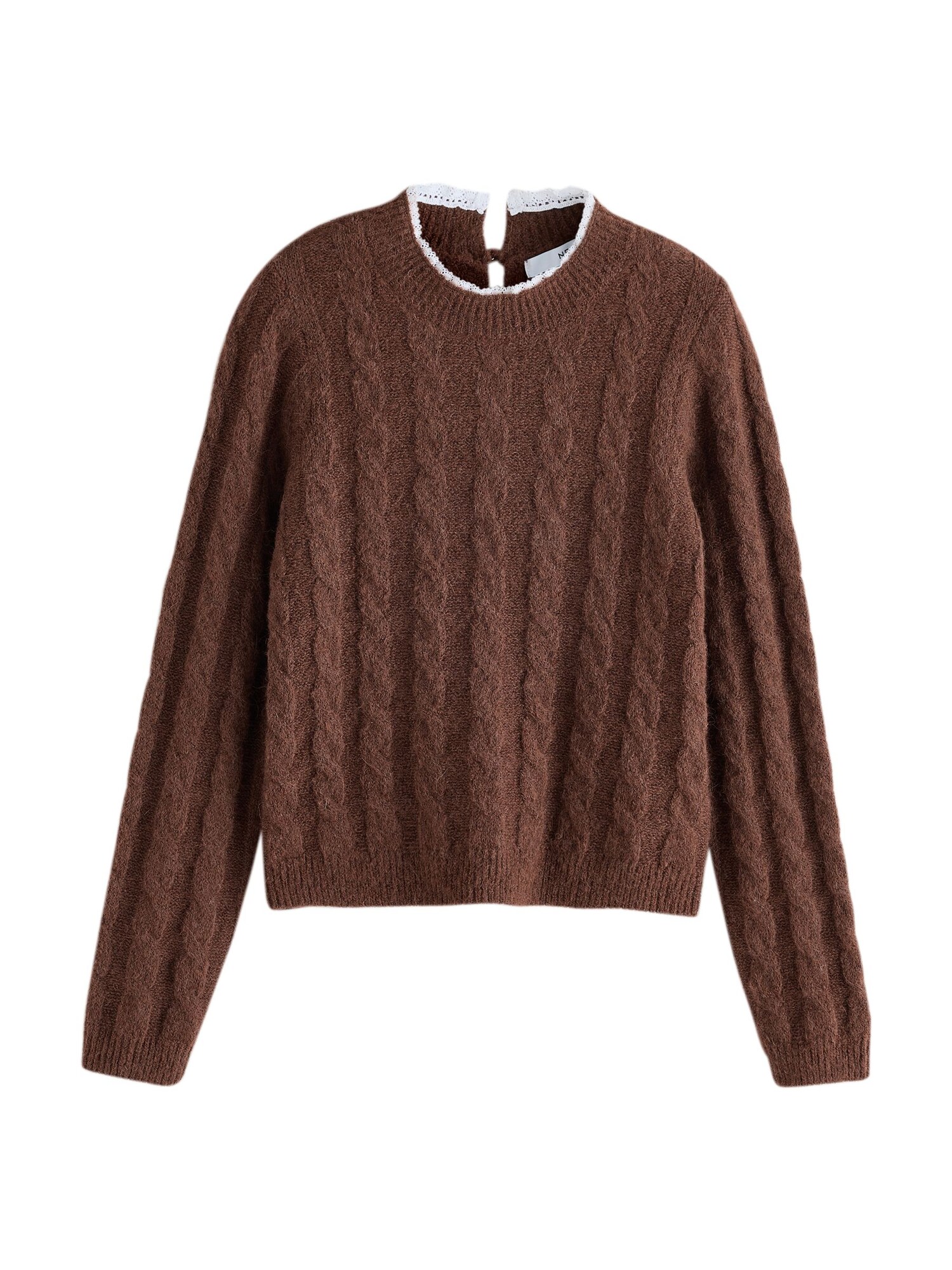 Next Jersey  chocolate / blanco