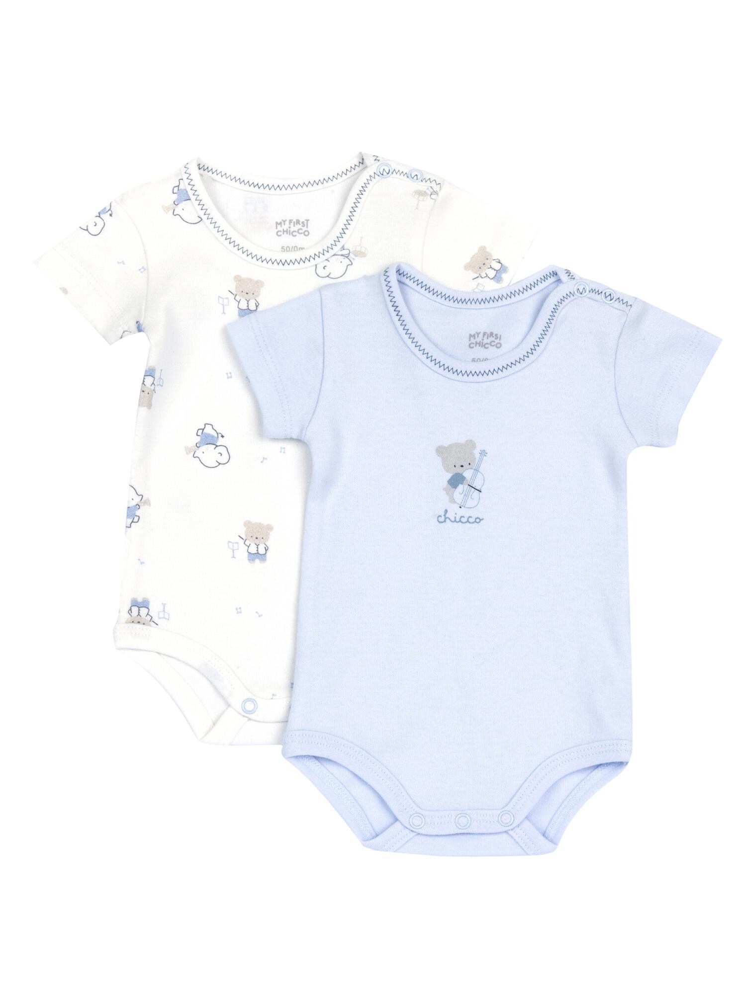 Chicco Salopetă/Body  bej / bleumarin / albastru deschis / alb natural