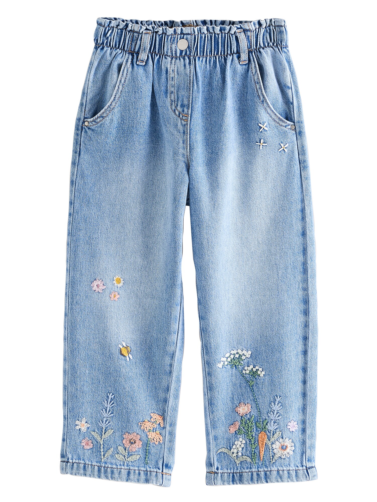 Next Jeans  albastru denim / verde închis / roz pal