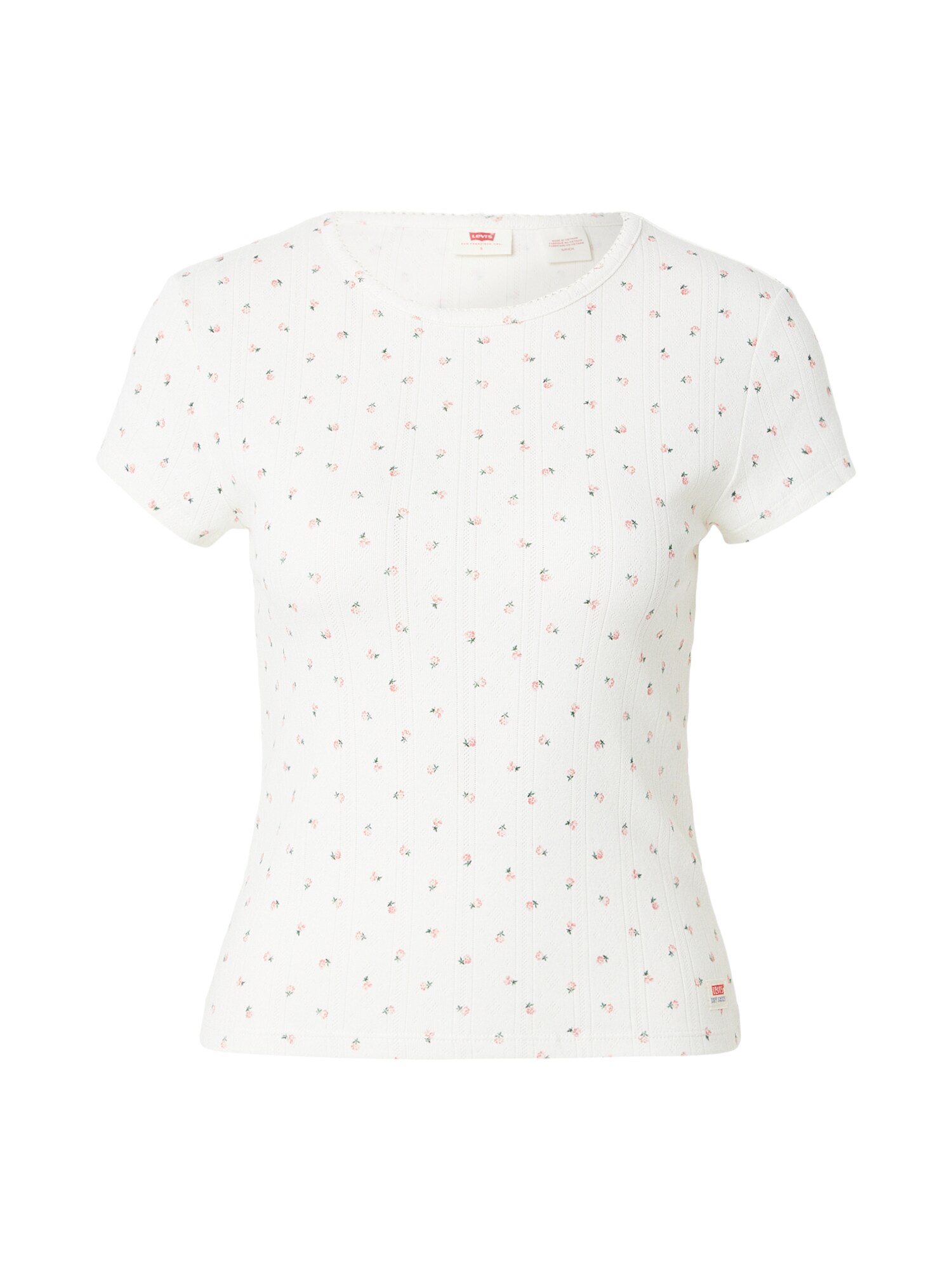 LEVIS ® Tricou DRY GOODS  verde / roz pal / alb