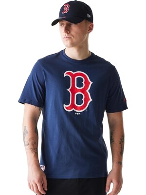 NEW ERA Camiseta 'Camiseta new era marino boston red sox nos mlb regular tee bosred'  azul