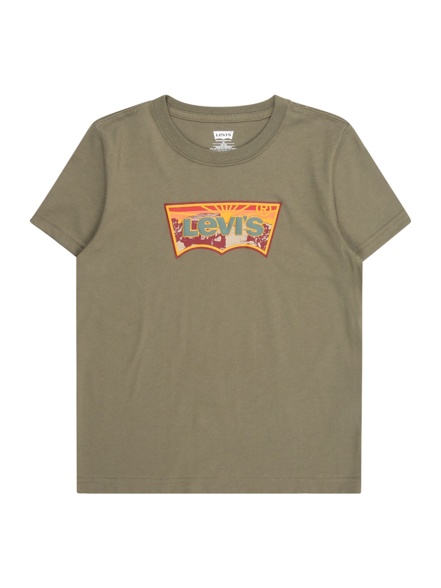 Levi's Kids Tricou 'Sunrise Desert' Oliv / Portocaliu / Roz / RoșU Vin-image