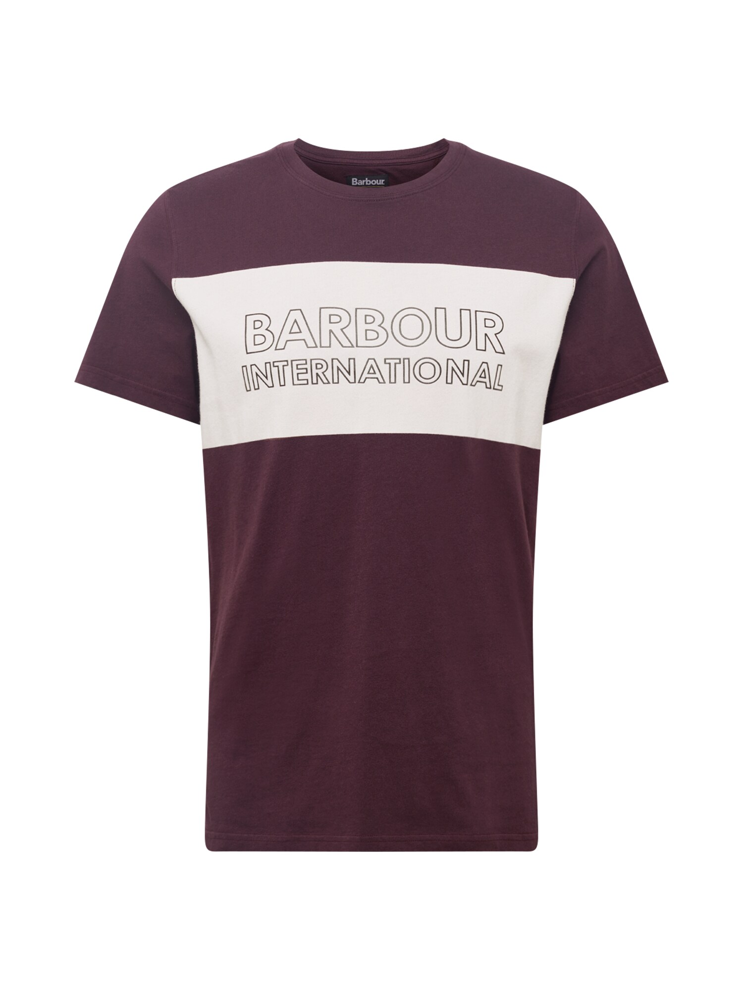 Barbour International Marškinėliai  burgundiško vyno spalva / balta