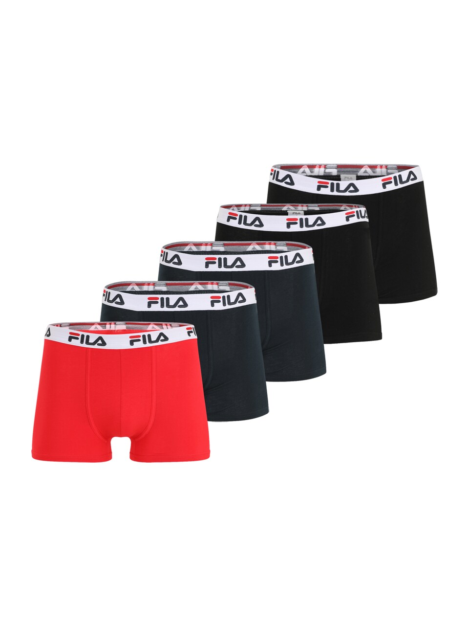 Boxershorts marinblå / knallröd / svart