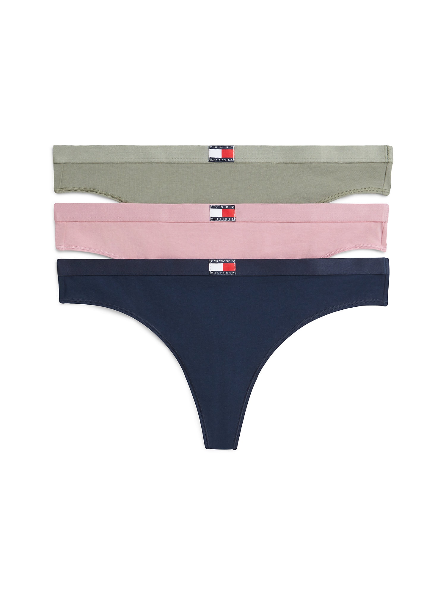 Tommy Hilfiger Underwear Tanga gaćice 'Heritage' tamno plava / menta / roza / svijetlo crvena