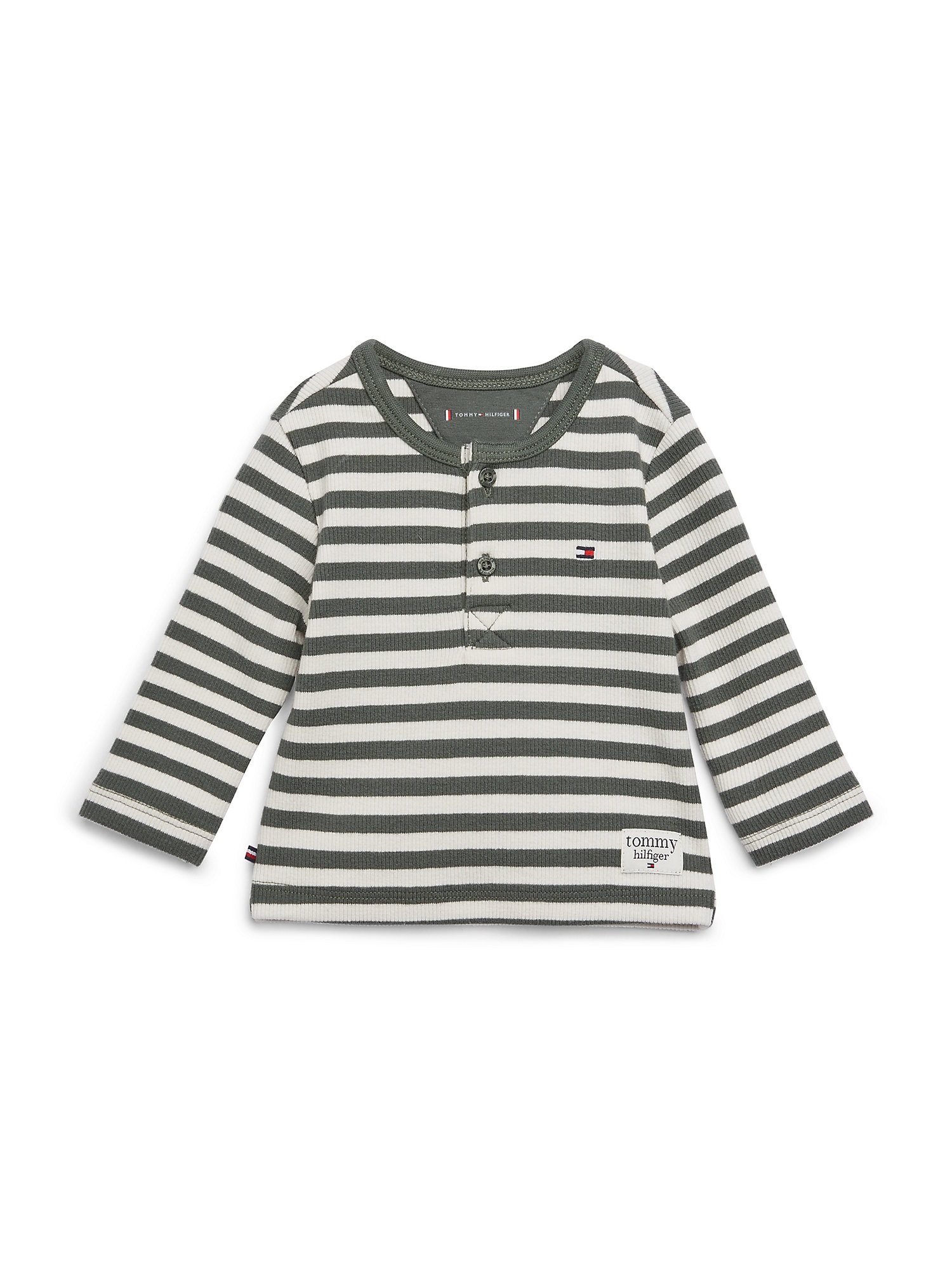 Tommy Hilfiger TOMMY HILFIGER Shirt oliv / weiß