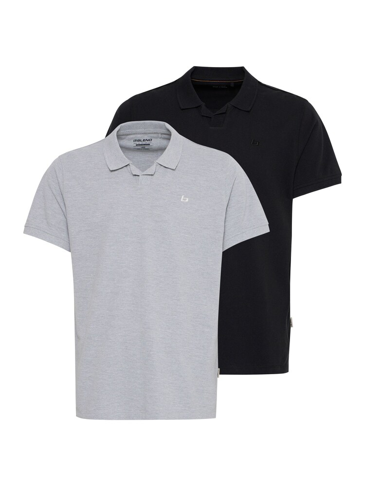BLEND Poloshirt Herren Größe XXL grau / schwarz
