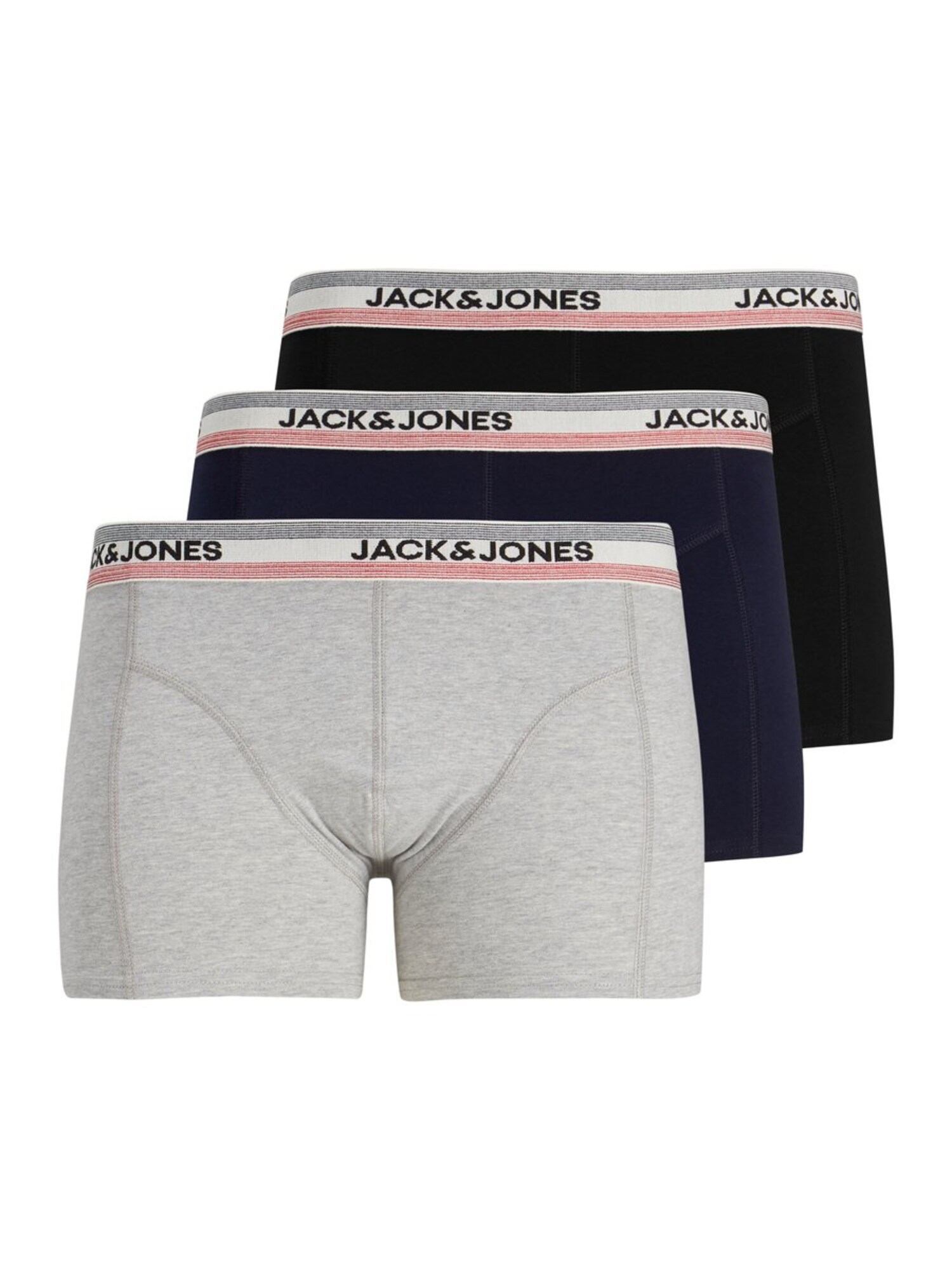JACK & JONES Boxer trumpikės  juoda / mišrios spalvos / šviesiai pilka / tamsiai mėlyna / šviesiai rožinė