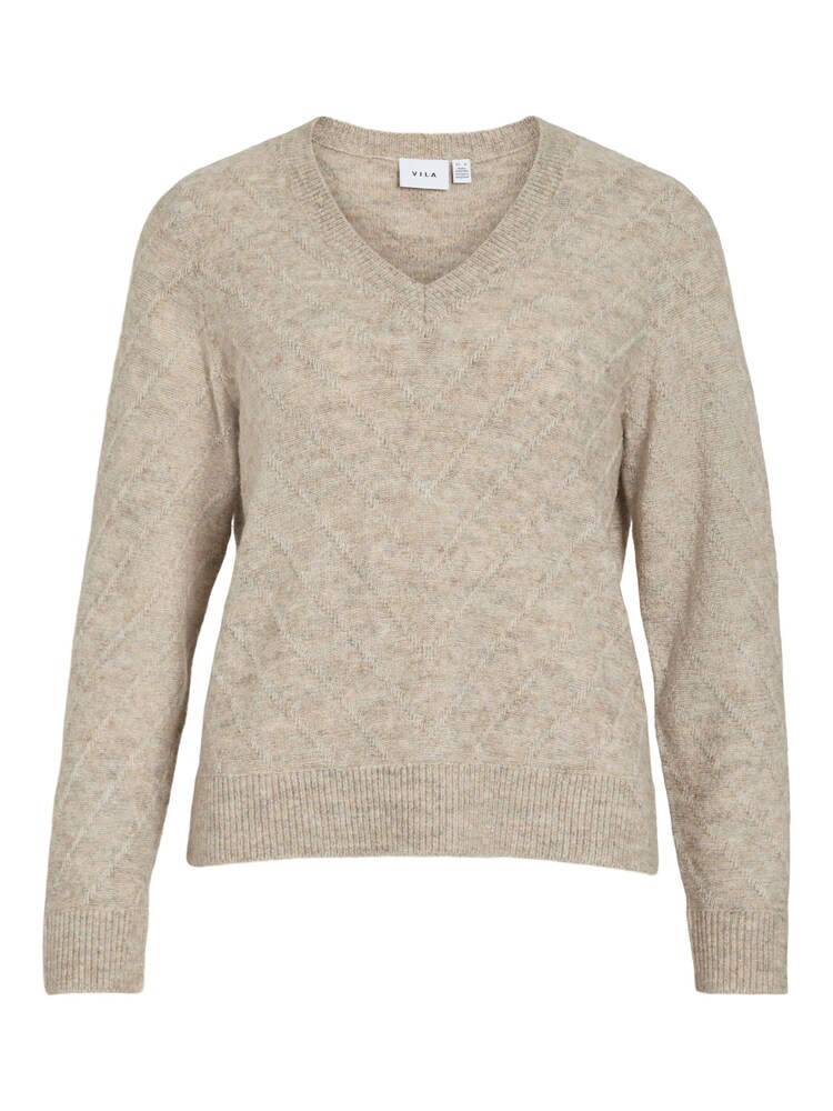 VILA Pullover Damen Größe L beigemeliert