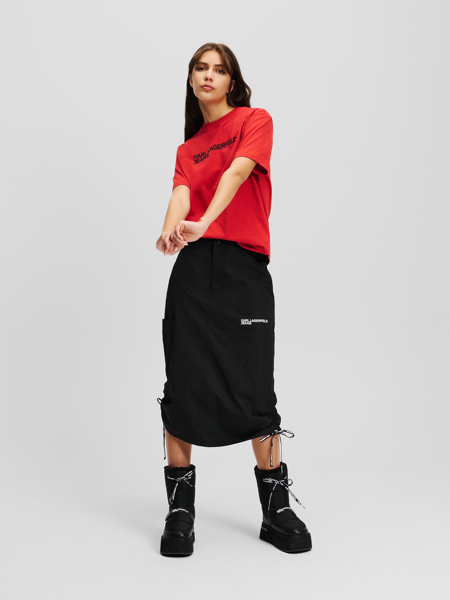 KARL LAGERFELD JEANS Szoknyák  fekete / fehér termék 2. képe