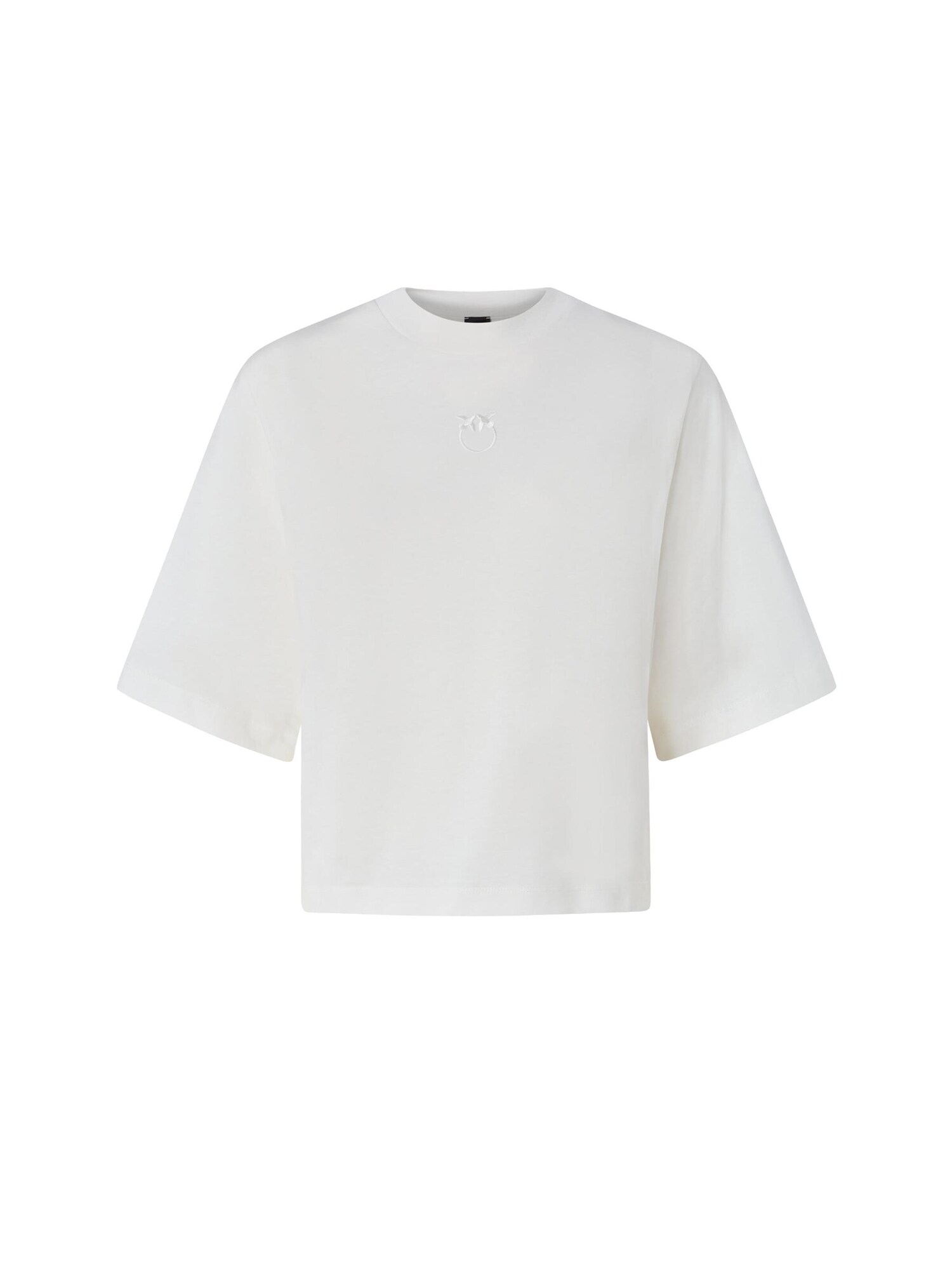 PINKO Camiseta 'PINKO NIAMEY T-SHIRT JERSEY LOGO BIRDS EFFETTO RICAMO T-SHIRT' blanco – imagen 1