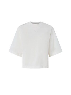 PINKO Camiseta 'PINKO NIAMEY T-SHIRT JERSEY LOGO BIRDS EFFETTO RICAMO T-SHIRT'  blanco