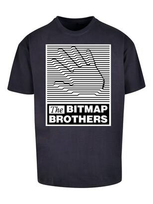 F4NT4STIC Shirt ‘Bitmap Bros Retro Gaming SEVENSQUARED’ Blauw / Wit