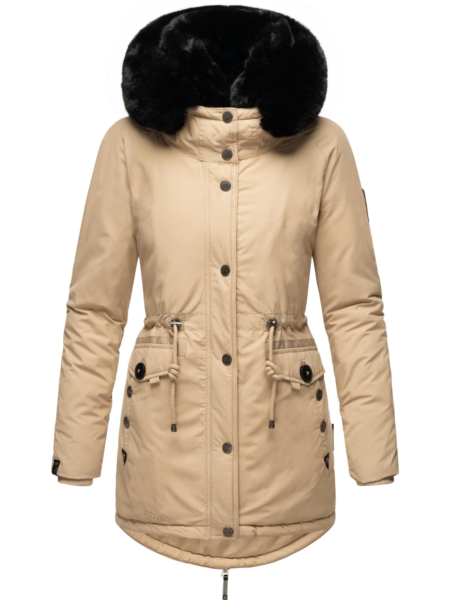 NAVAHOO Zimná parka 'Sweety Deluxe'  tmelová / čierna