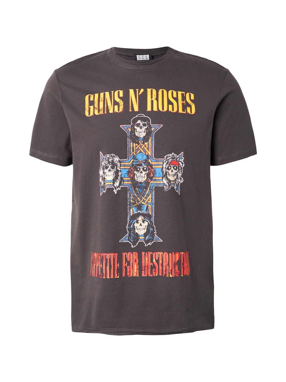 T-shirt royalblå / gul / antracit