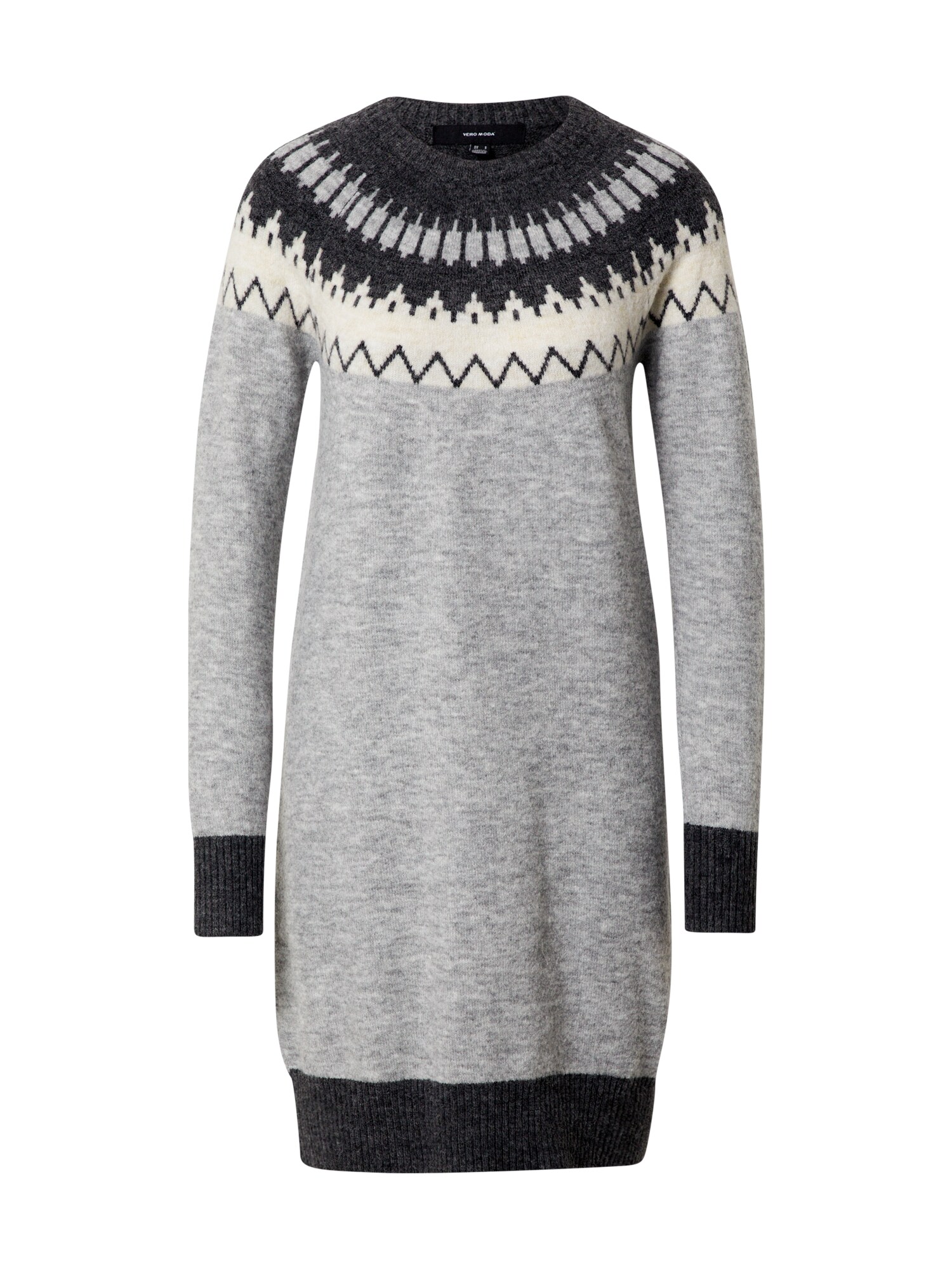 VERO MODA Suknelė 'Simone'  balta / pilka / juoda