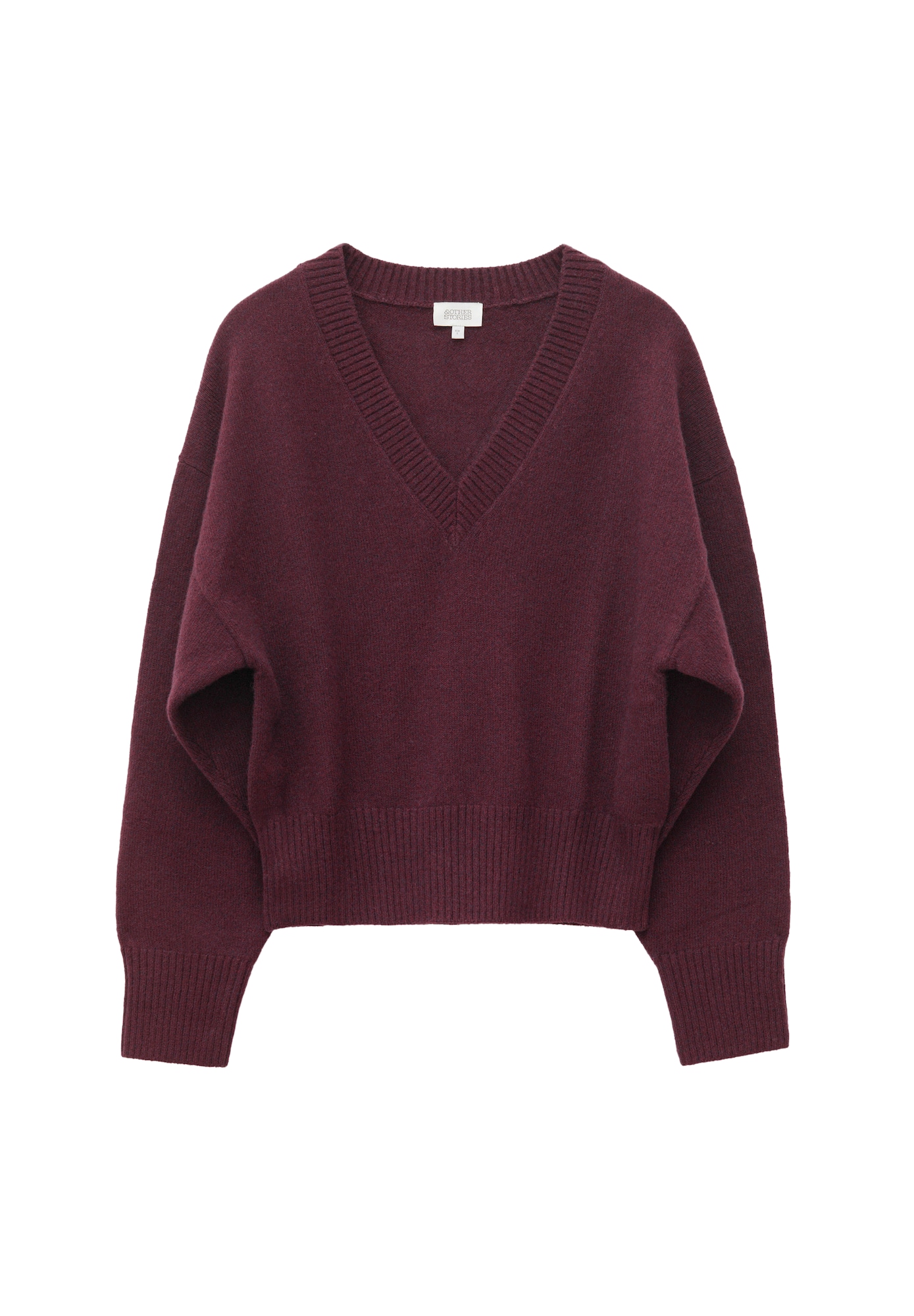 & Other Stories Jersey rojo vino