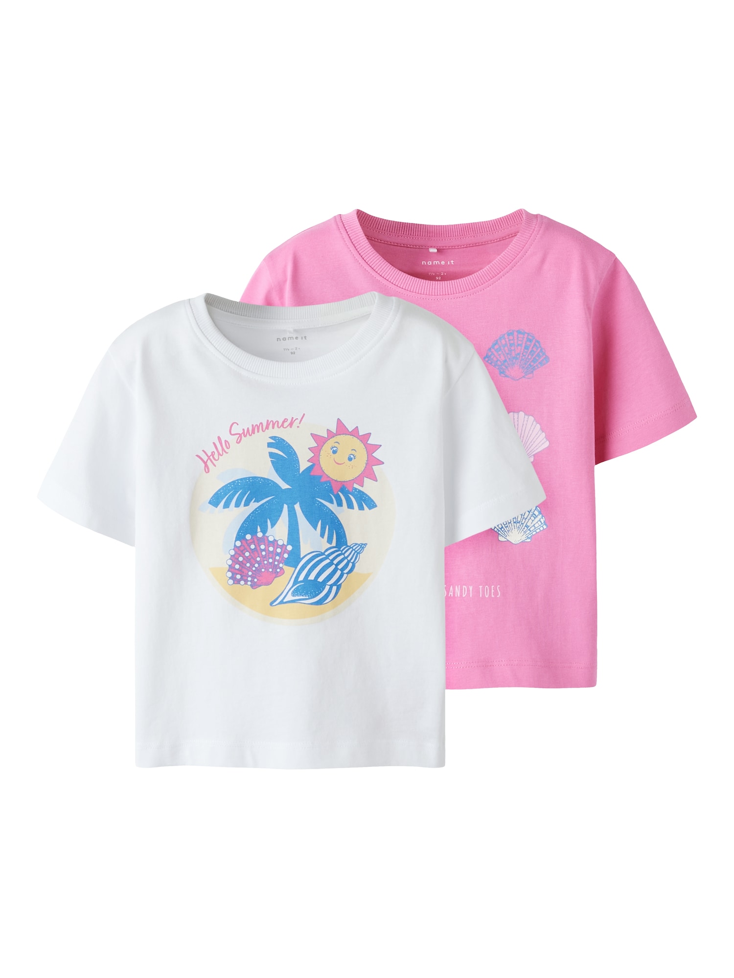 NAME IT Tricou NMFJassa  azuriu / galben deschis / roz deschis / alb