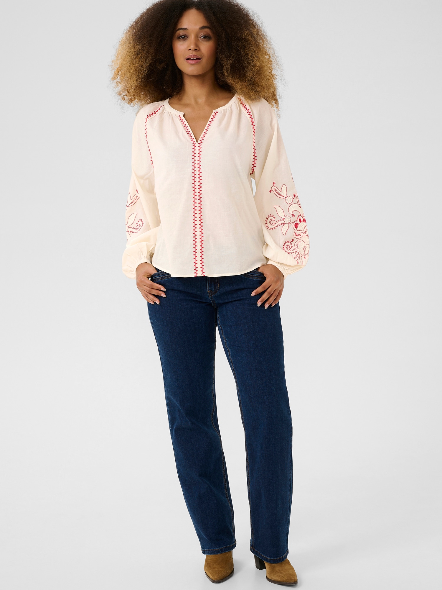 Thumbnail - Cream Bluse Jessica