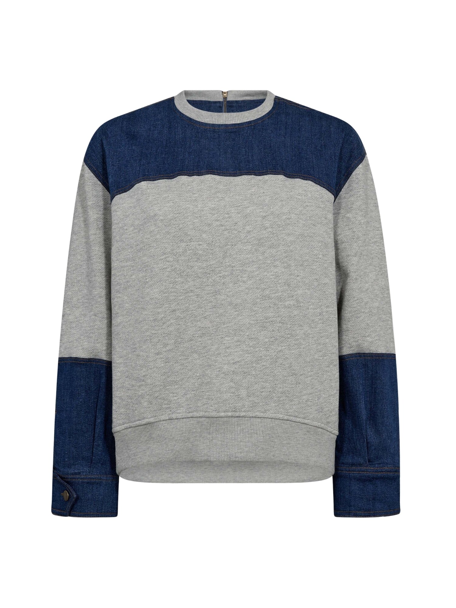 Co'couture Sweatshirt 'Candiz' Blauw Denim / Grijs Gemêleerd