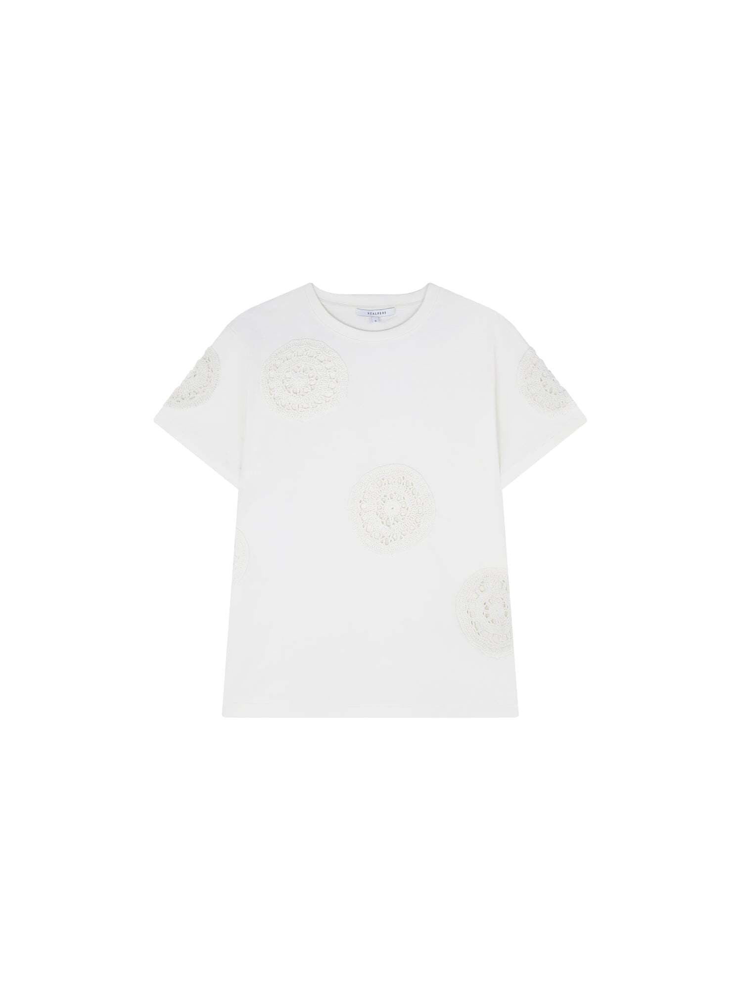 Scalpers Tricou    ecru / alb