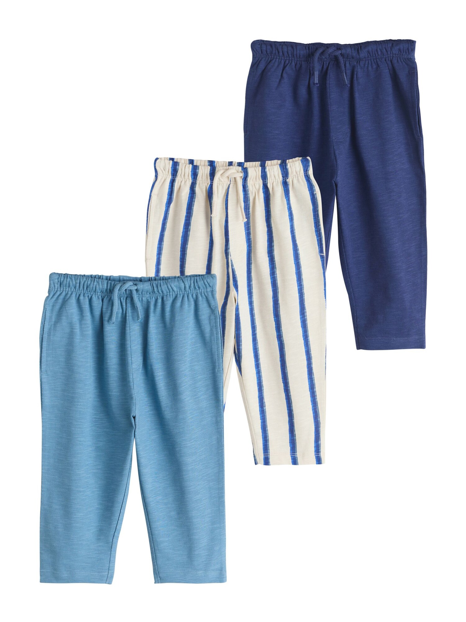 Next Pantaloni  bleumarin / azur / alb lână