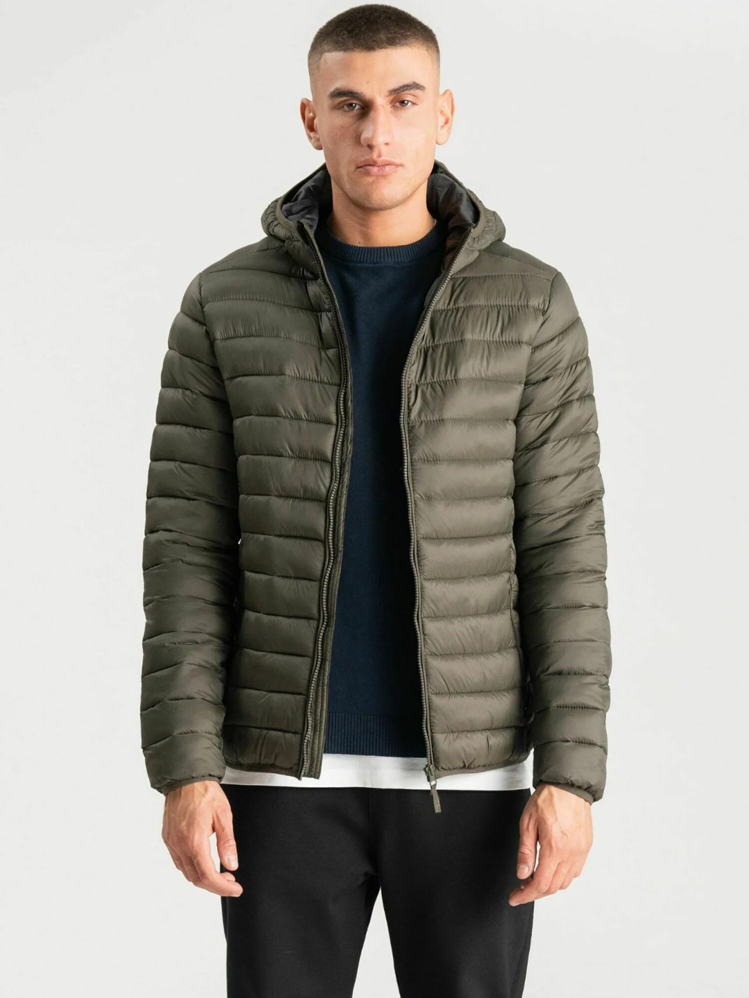 TEESHOPPEN Geacă de primăvară-toamnă ' Hooded Light '  oliv