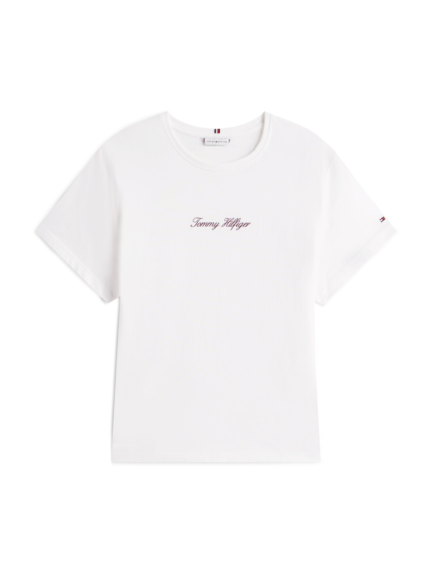 Tommy Hilfiger Curve Tricou CLASSIC  roșu burgundy / alb